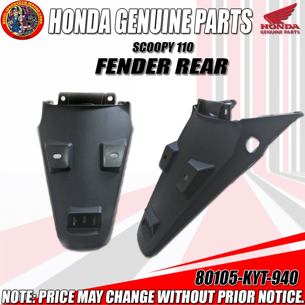 SCOOPY 110 FENDER REAR (HPI) (Genuine: 80105-KYT-940) | Shopee Philippines