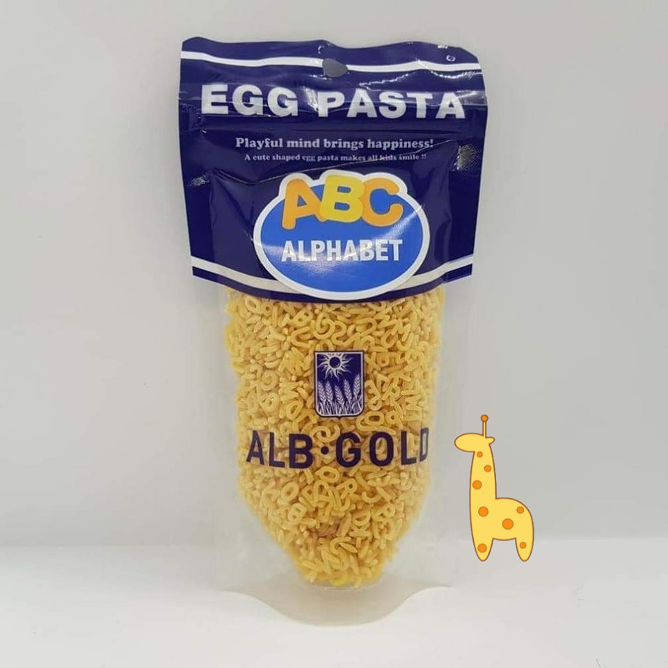 Egg Pasta Alphabet Shape Japanese ABC 90G Safe Natural Ingredients For ...