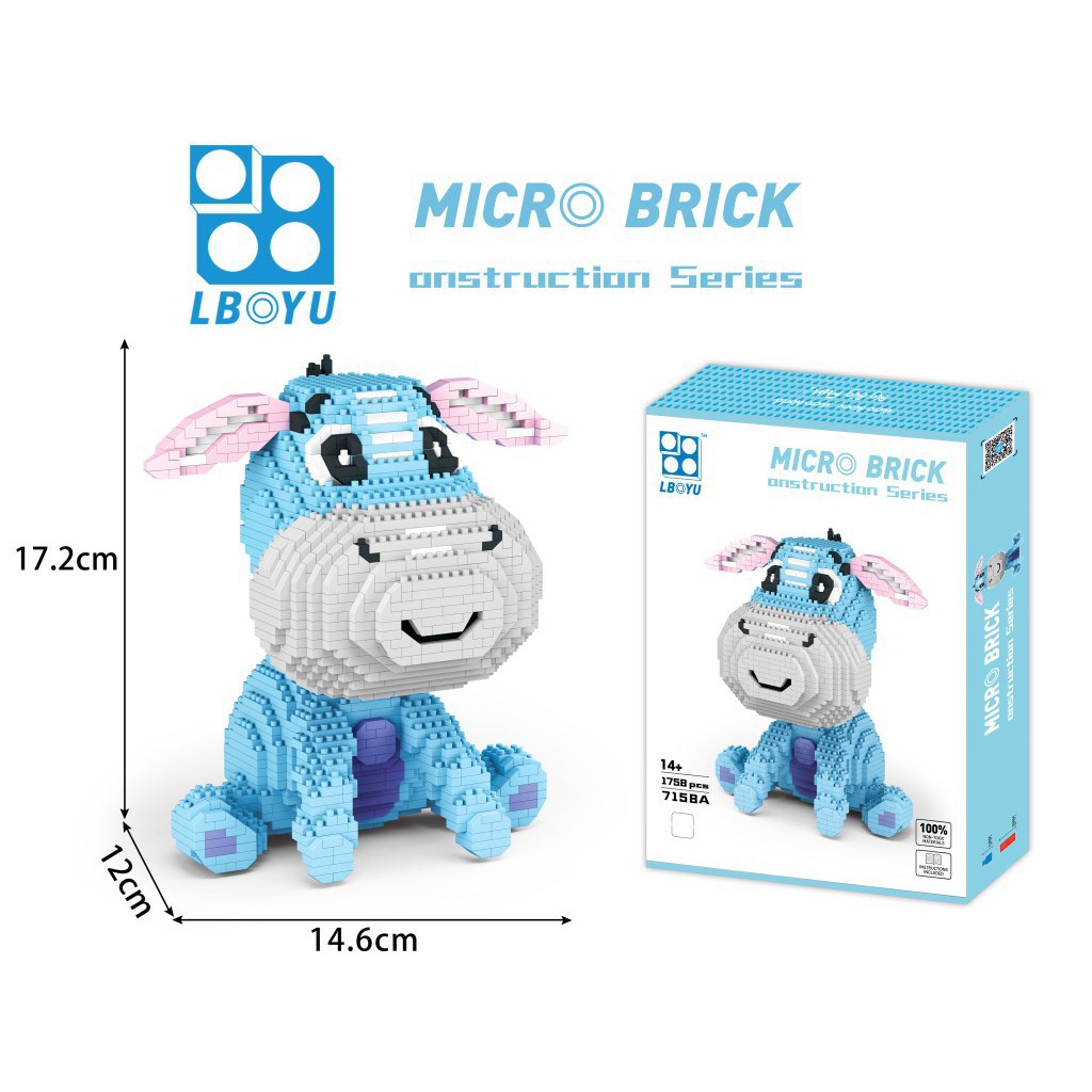 BOYU Diamond Micro Assembled Building Block 7137A-7158A Minne Elephant ...