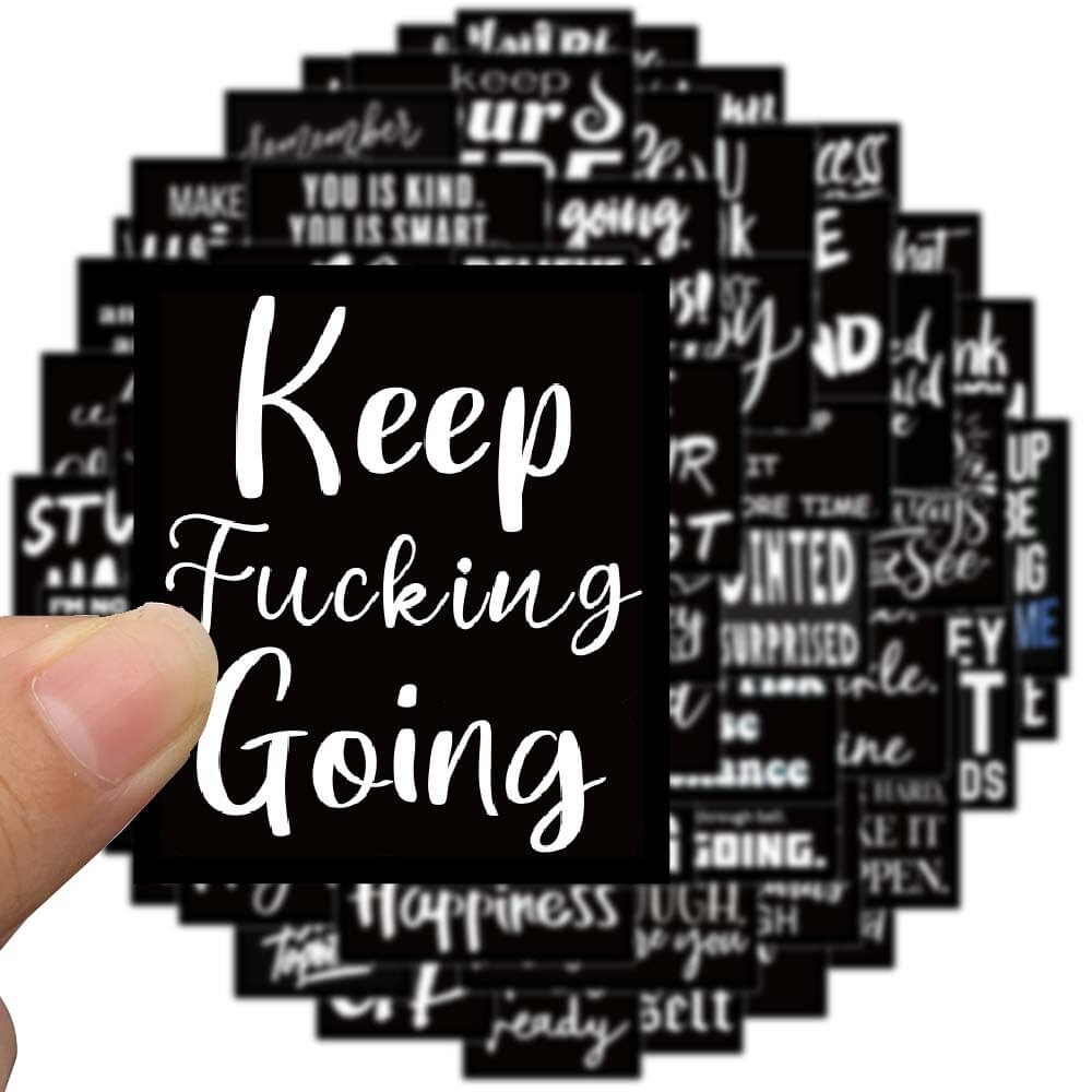 [Large sticker]61Pcs Inspirational Quotes Stickers Motivation Sticker ...