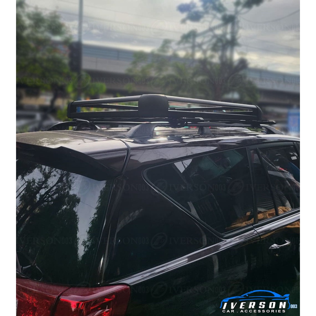 38x50 Black Double Wall Roof Rack Luggage Rack with Clip Type Crossbar for Toyota Innova Shopee Philippines