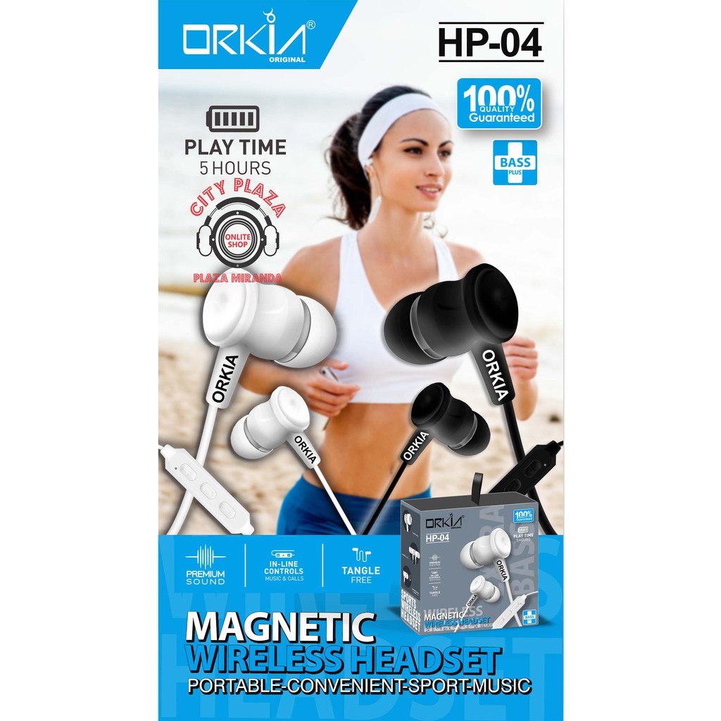 ORKIA MAGNETIC BLUETOOTH WIRELES HEADSET HP 04 Shopee Philippines