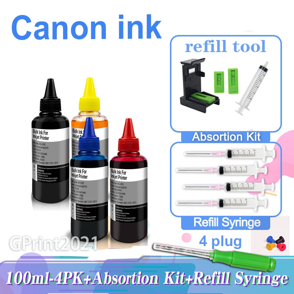 Canon 745 746 810 811 645 445 245 740 741 refilable ink black yellow