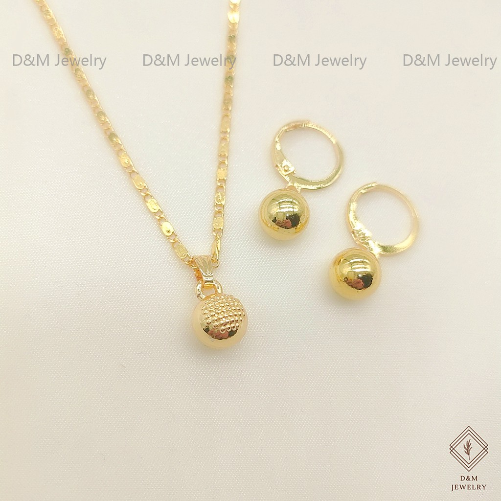 24K Bangkok Gold Heart 4 in 1 Set (Necklace/Earrings/Bracelet/Ring