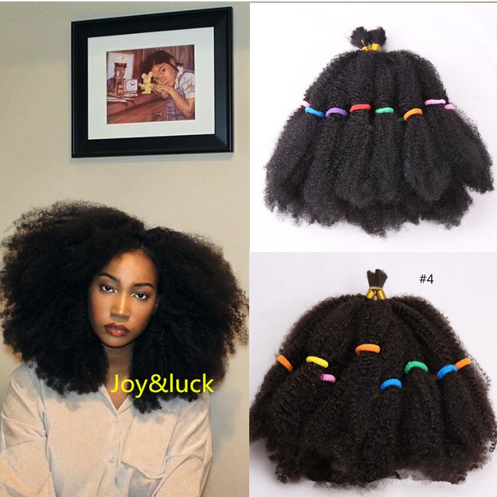 Afro Kinky Curly Hair Black Brown Color Crochet Braiding Hair