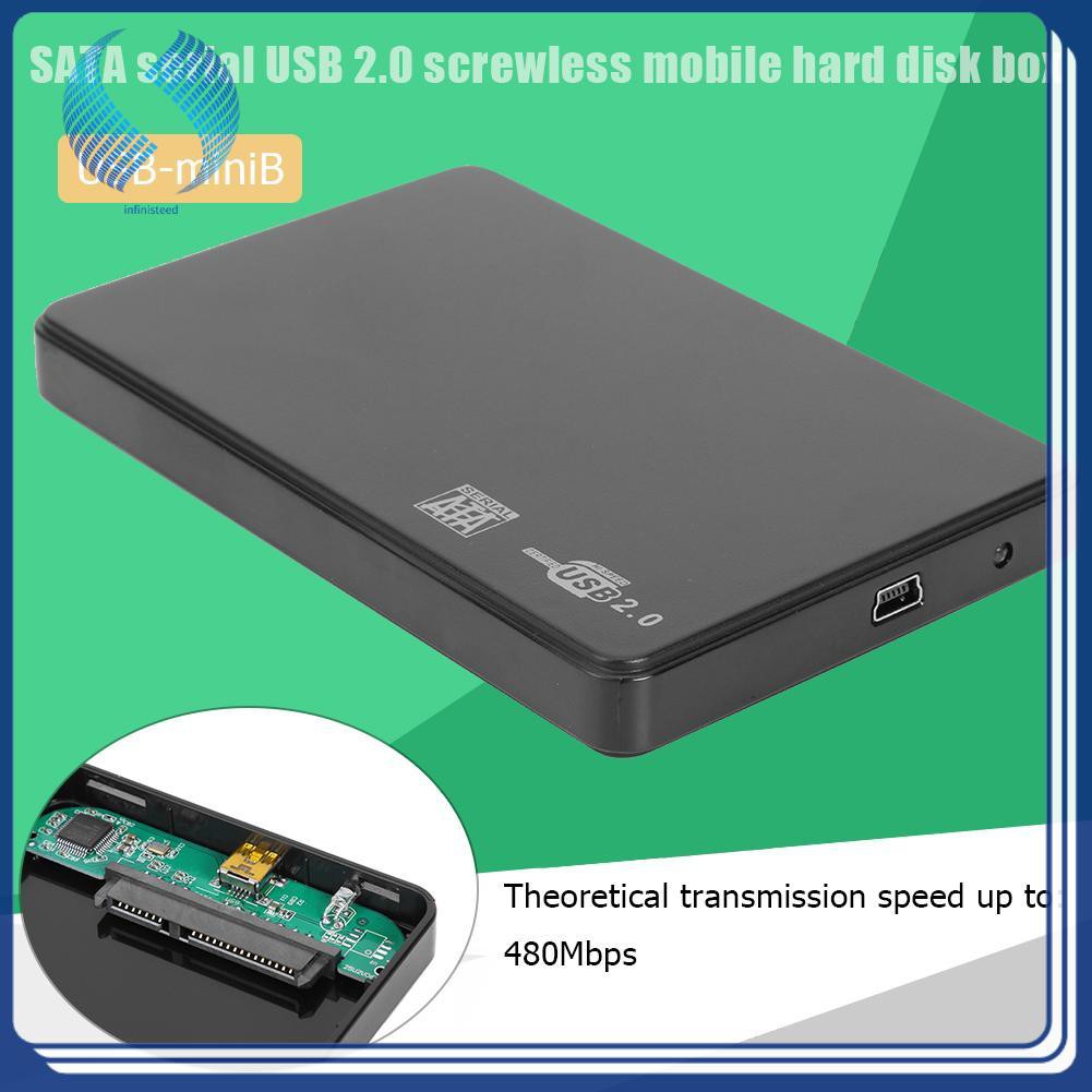 2.5 inch Hard Disk Enclosure SATA USB2.0 External Hard Drive SSD Case ...