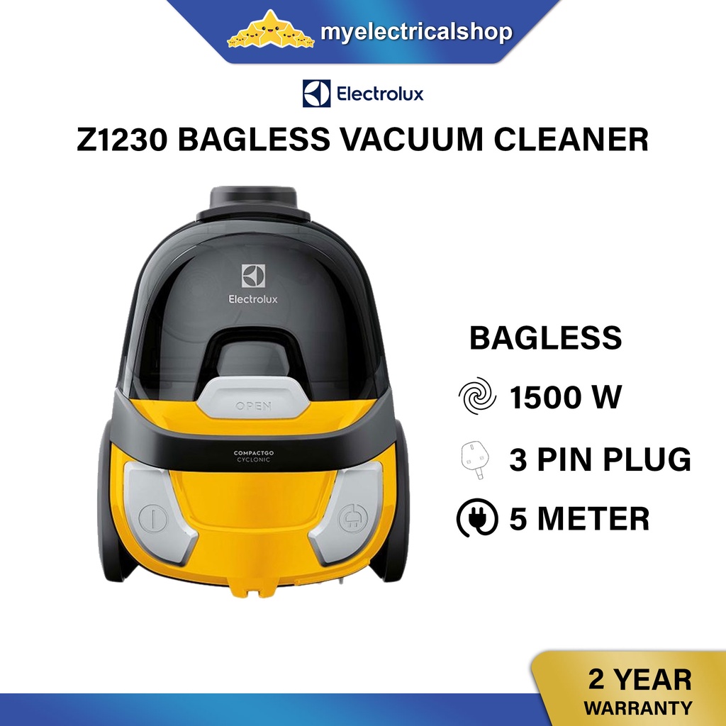 Electrolux Vacuum Cleaner Z1230 Bagless 1500W DustPro ( HEPA ) Shopee