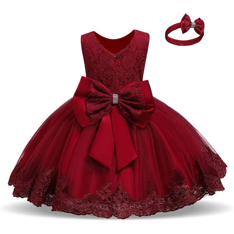 Baby Girls Christmas Dress 3 6 9 12 18 24 Months Toddler Newborn Lace Princess Dress 1 Year Old Birthday Party New Year Costume Shopee Philippines