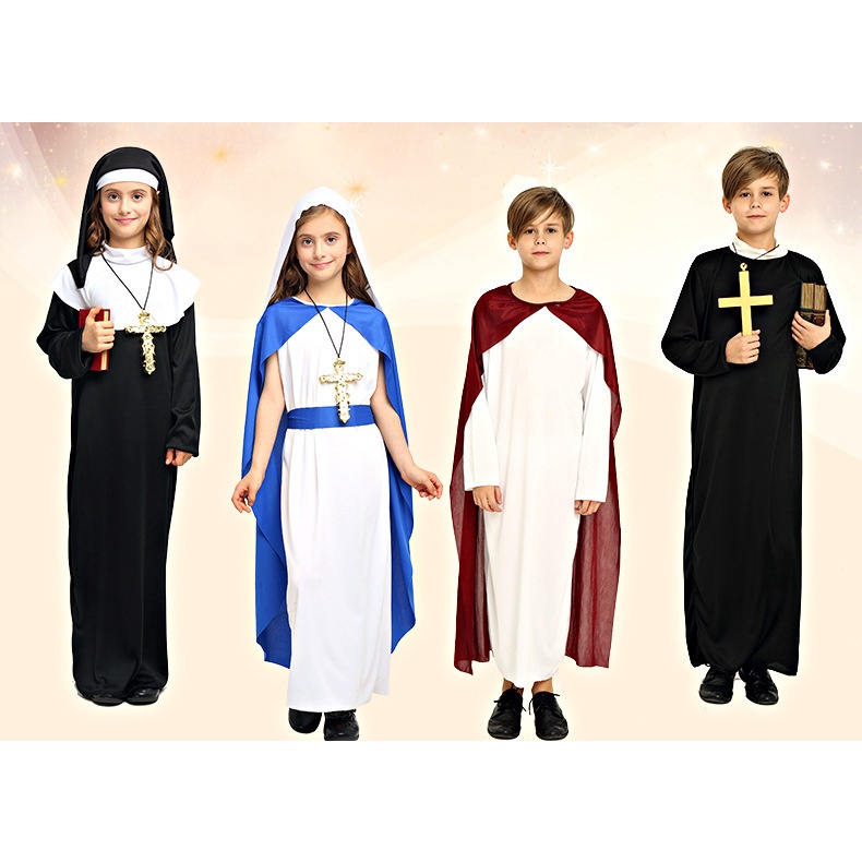 Halloween masquerade ball boys priests robes fathers missionaries