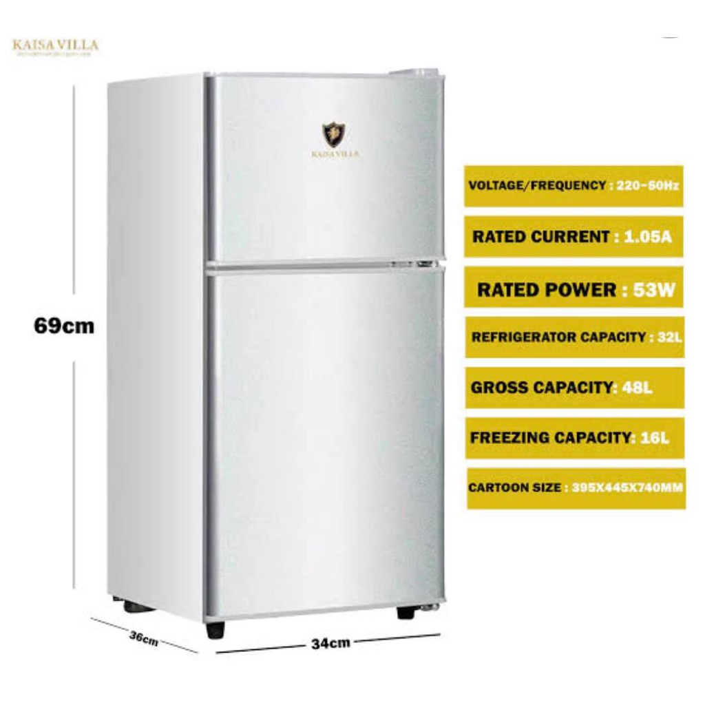 Two Door Smart Freezing Mini Refrigerator Shopee Philippines