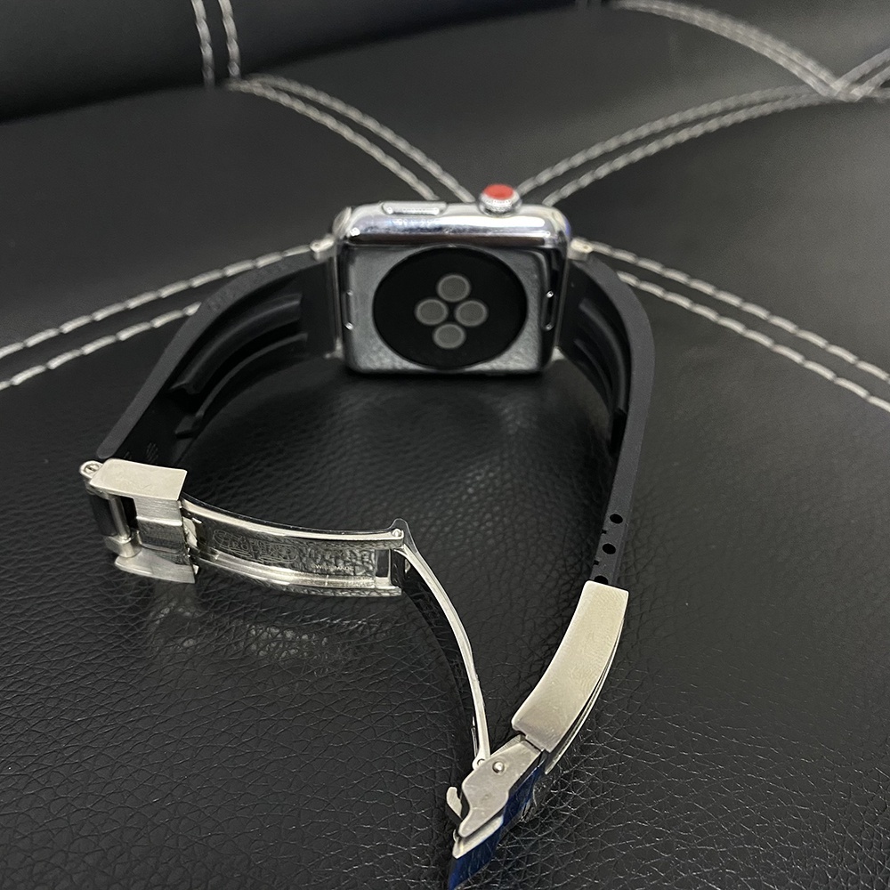 Apple watch rubber discount strap