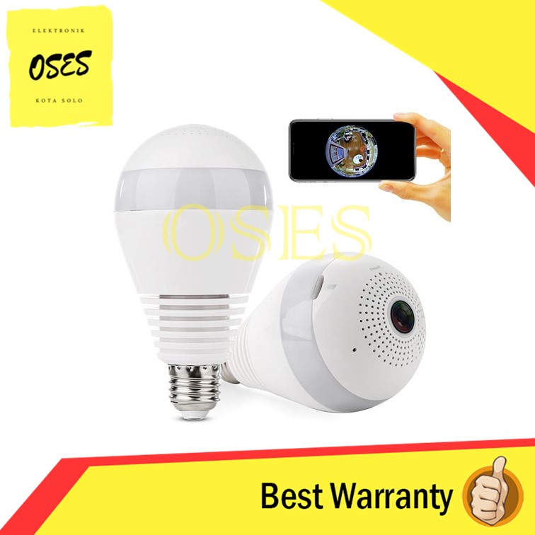 Best Warranty Bulb Light Bulb Wifi Ipcam HD Panorama VR 360 OSES