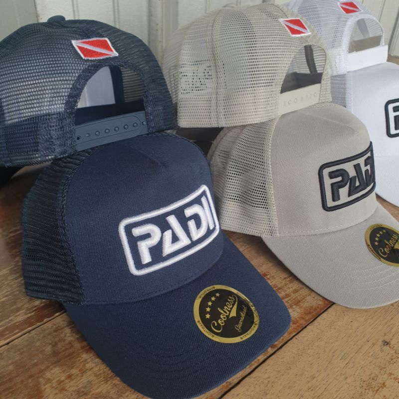 Trucker Cap with embroidered 3D PADI logo 02. | Shopee Philippines