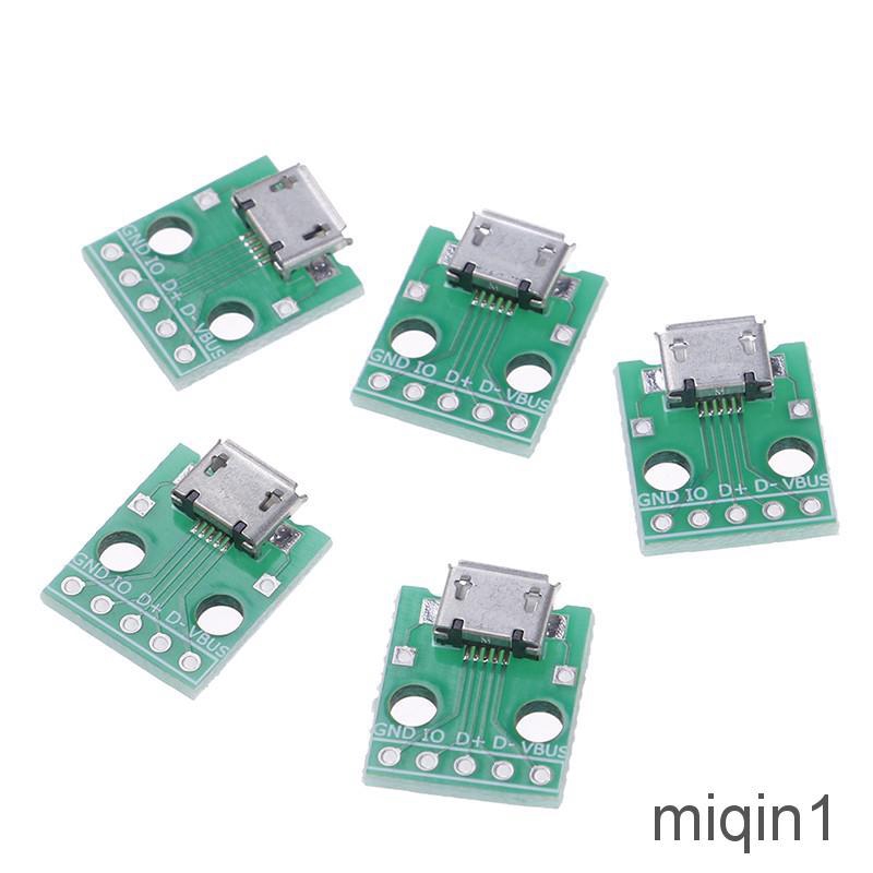 5pcs Micro Usb To Dip Adapter 5pin Female Connector B Type Pcb Converter Shopee Philippines 9128