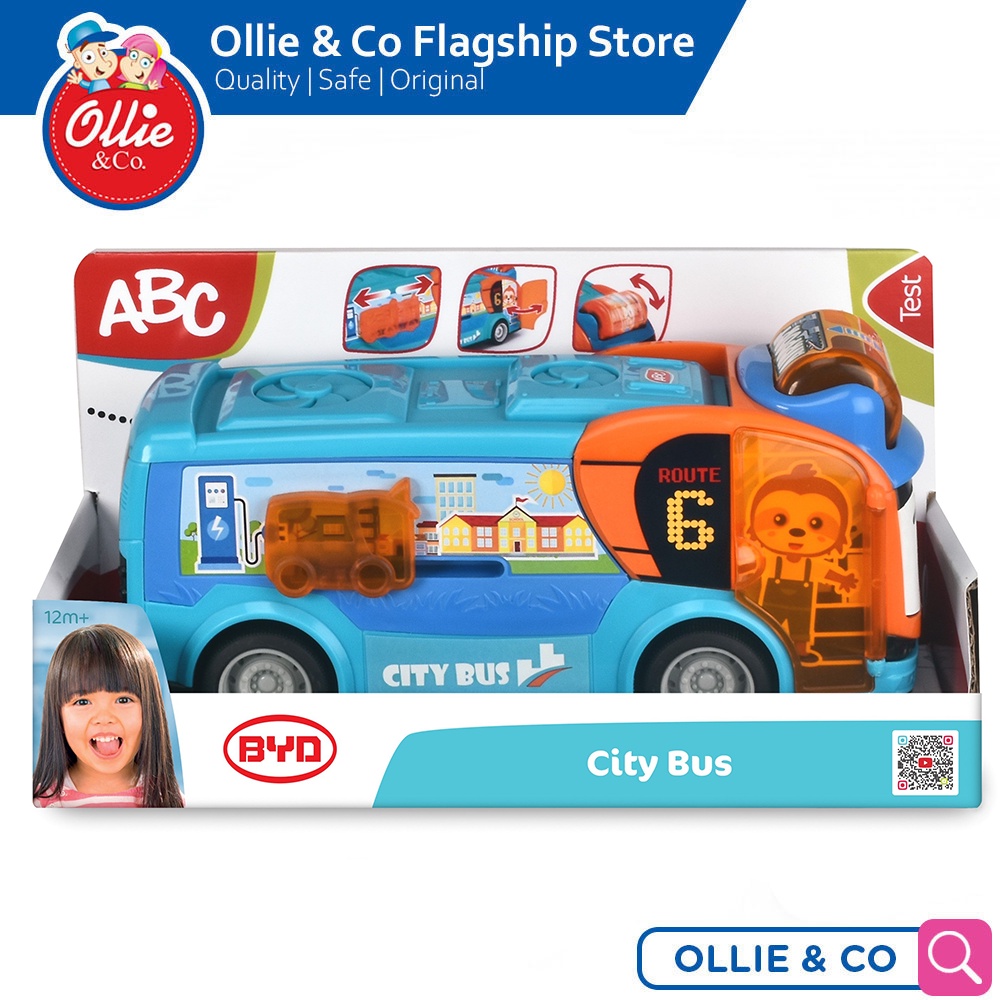 Dickie Toys ABC Streety 204112007 - Coche Deslizante para bebés y niños pequeños a Partir de 1 año, Bulldozer, Bomberos o Recogida de Basura, Coche de Juguete de 15 cm, Color Naranja