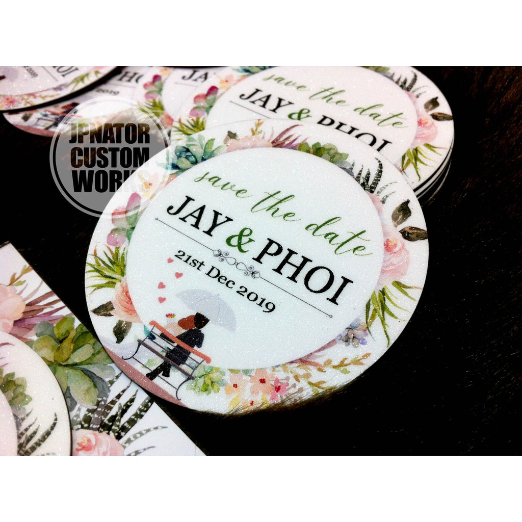 Round Wedding Ref Magnets-For Souvenirs/Giveaways | Shopee Philippines