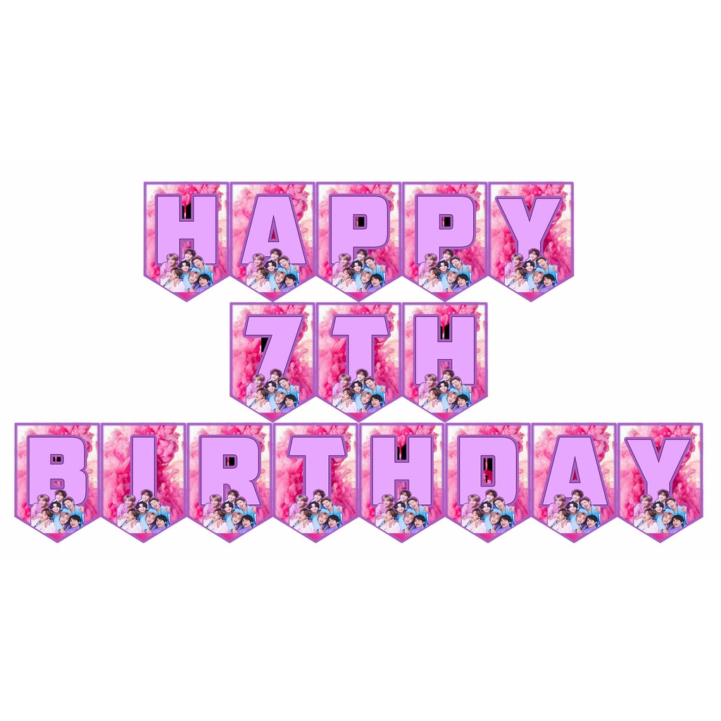 Customized BTS Happy Birthday Banner DESIGN NO.2 | Shopee Philippines