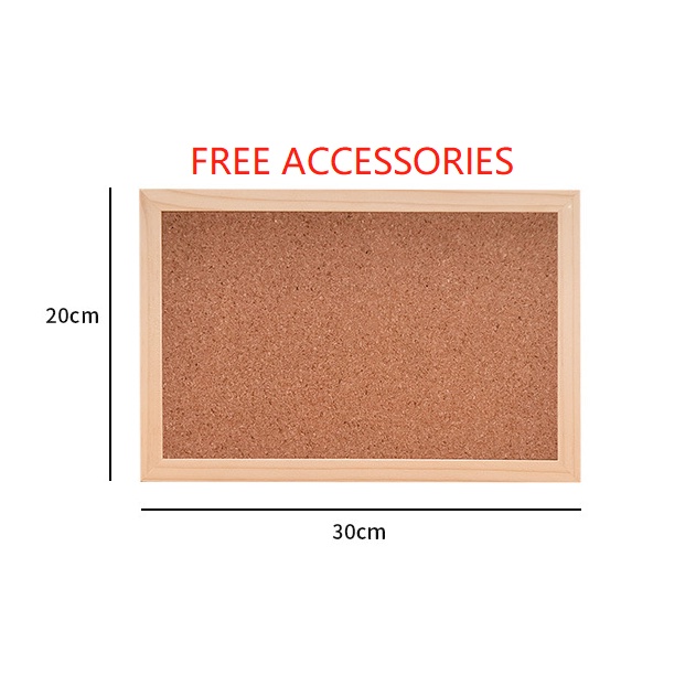 Wooden Frame Bulletin Cork Message Board Photo Wall Background Board ...