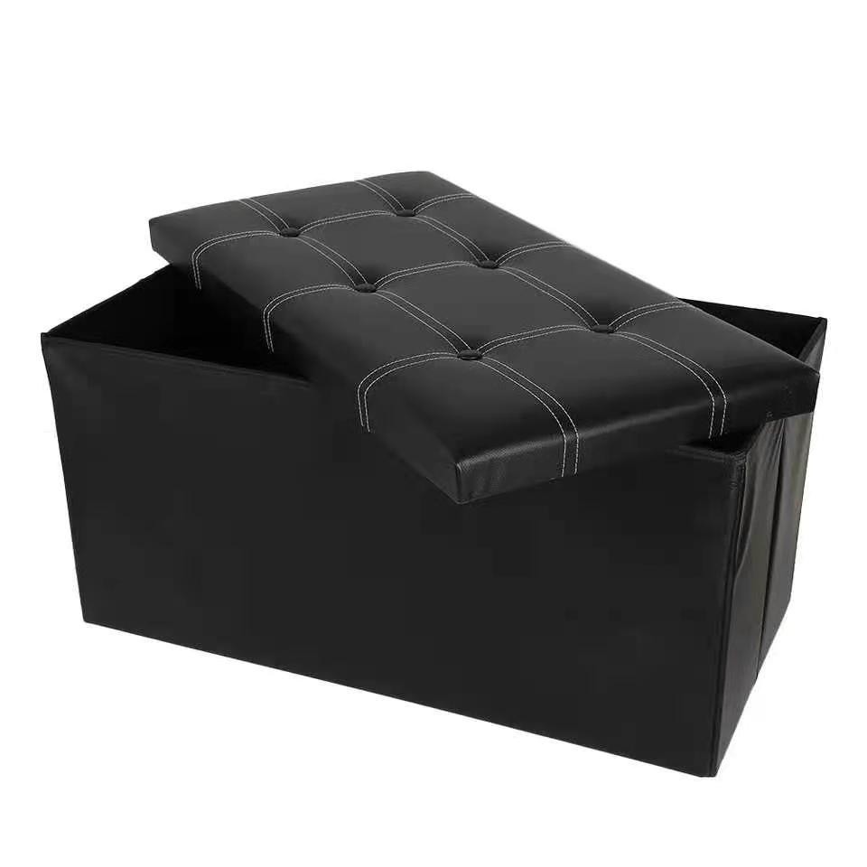 2 in 1 Rectangular Sofa Storage Stool Folding Ottoman Storage Sofa