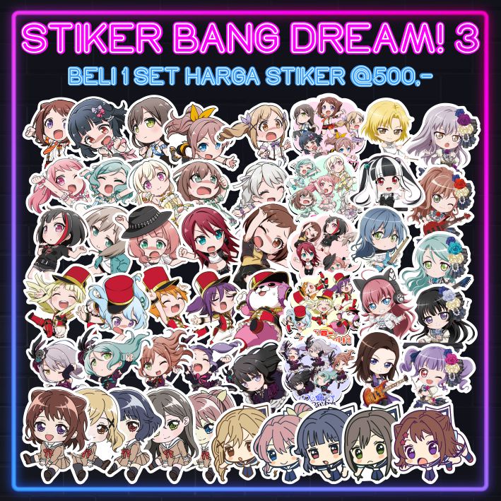 Bang Dream Stickers! 3 Anime Stickers - ddu-du sticker | Shopee Philippines