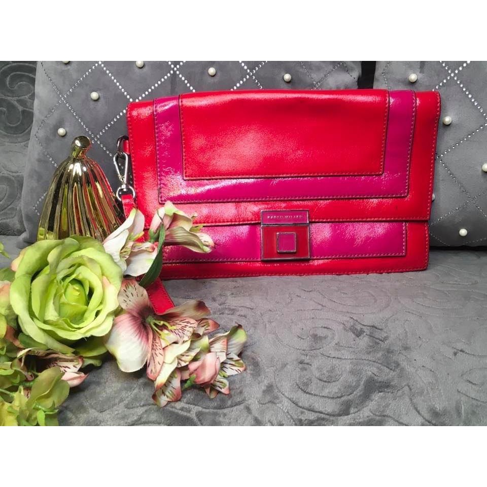 Karen millen red clutch on sale bag