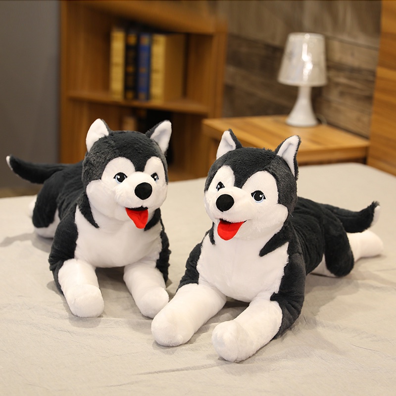 Dnew 70cm Cute Husky Plush Toy Pillow Stuffed Siberian Wolf Plush Toy 