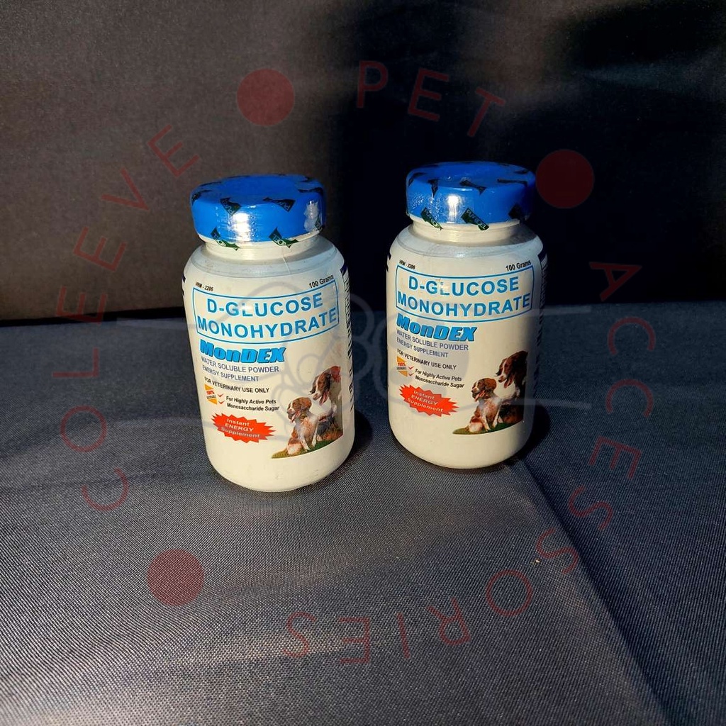 Mondex DGLUCOSE MONOHYDRATE 100g for dogs Dextrose Powder Energy