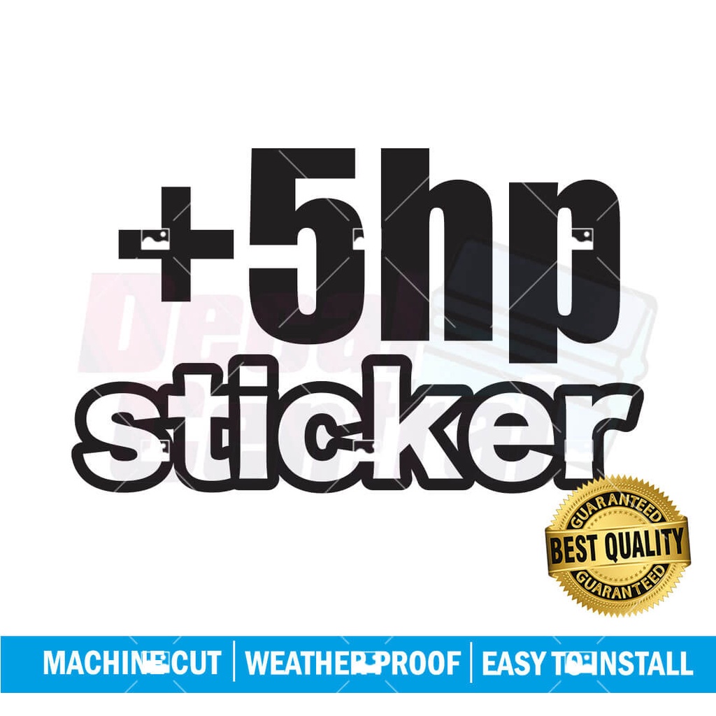 Plus 5 HP Humor Bumper Sticker +5 HP Car and Motorcycle Decal | Shopee ...