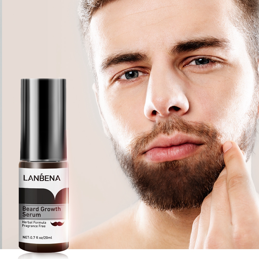 LANBENA Beard Growth Serum facial hair growth serum 20ml Shopee