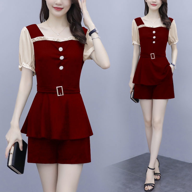 Summer New Style Korean Version Women's Suit Fashion Chiffon Short ...