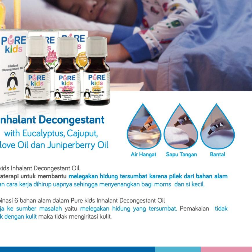 Pure Kids Inhalant Decongestant Oil Nasal Congestion Baby Purebaby