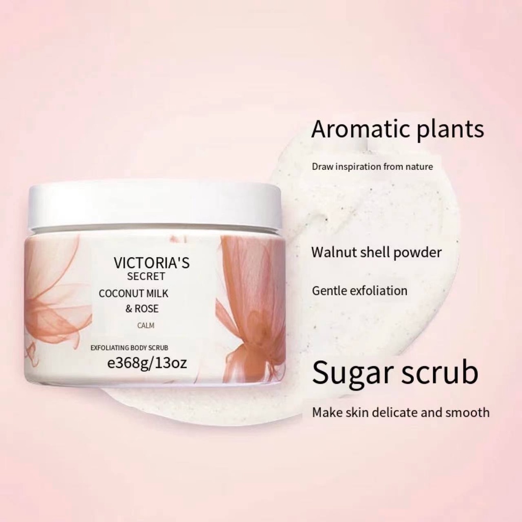 Victoria's Secret exfoliating body scrub Coconut milk & Rose 368g Shopee Philippines