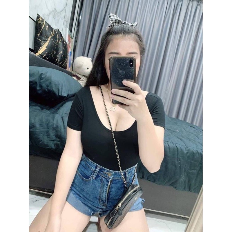 Chubby Girl Bodysuit Backless U-Neck Bust 36 38 40 42 44 46 | Shopee ...