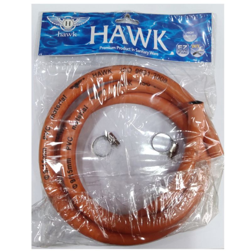 LPG Hose orange Hawk with hose clamp heavy duty | Shopee Philippines