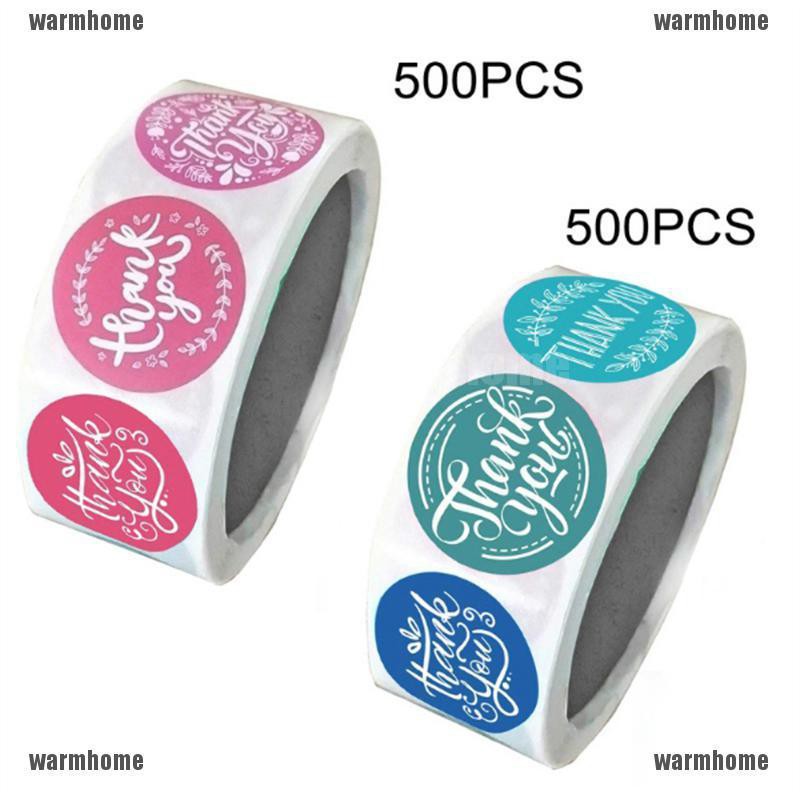 WMPH 500pcs Kraft round thank you Stickers seal labels stickers Package ...