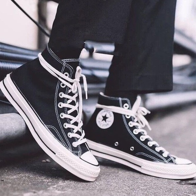 CONVERSE 1970s Classics Canvas Shoes Shoelace Student Sneaker Rubber Sole Unisex balck high cut Shopee Philippines