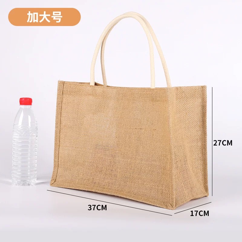 Abaca bag Diy handpainted linen Jute bag muji handbag portable