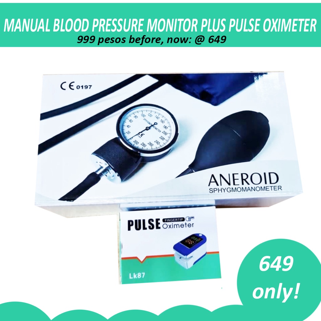 pulse oximeter with respiratory rate BP Apparatus Set MANUAL Plus Pulse