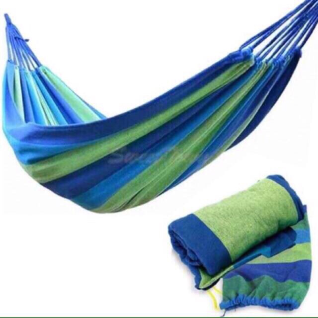 COD Portable Cotton Rope Outdoor Hammock Duyan | Shopee Philippines