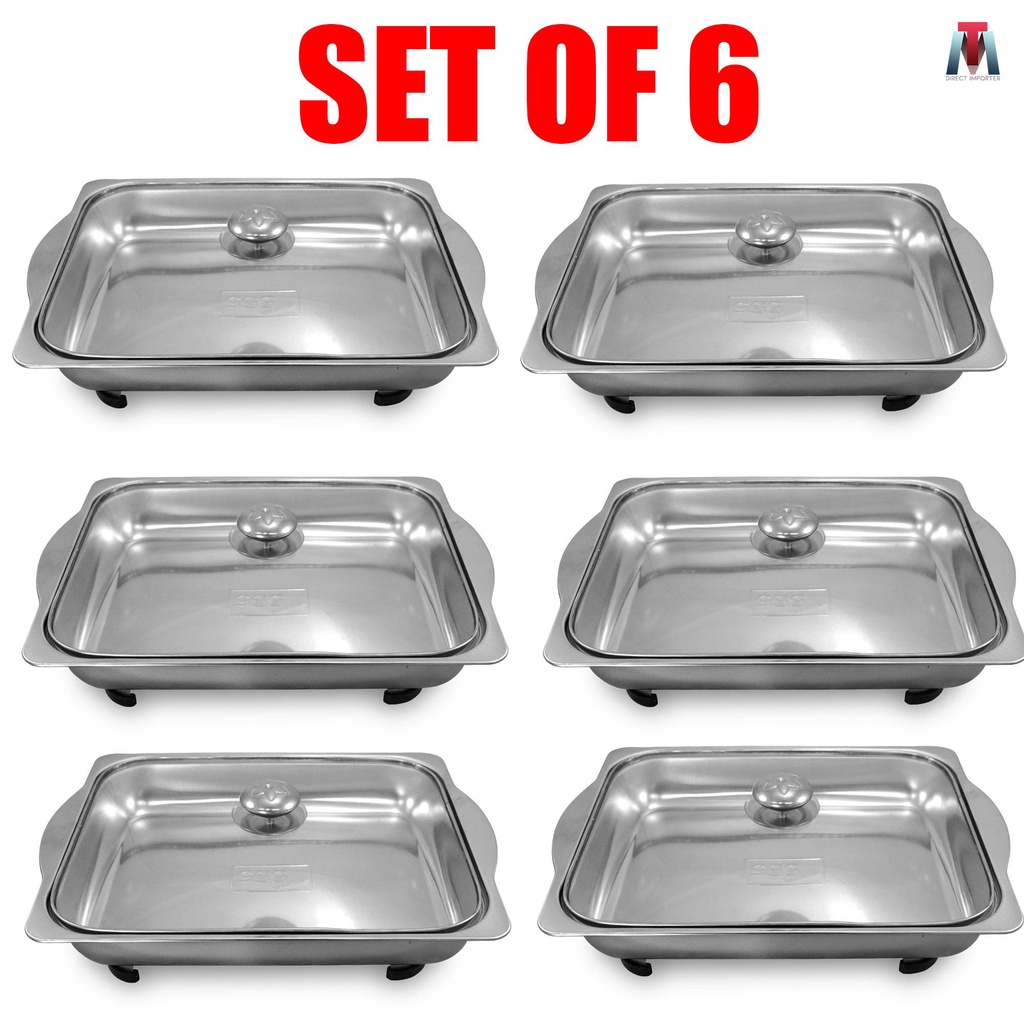 Stainless Food Tray Warmer Set of 6 Shopee Philippines