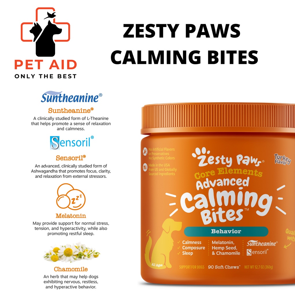 Zesty paws stress and anxiety best sale calming bites