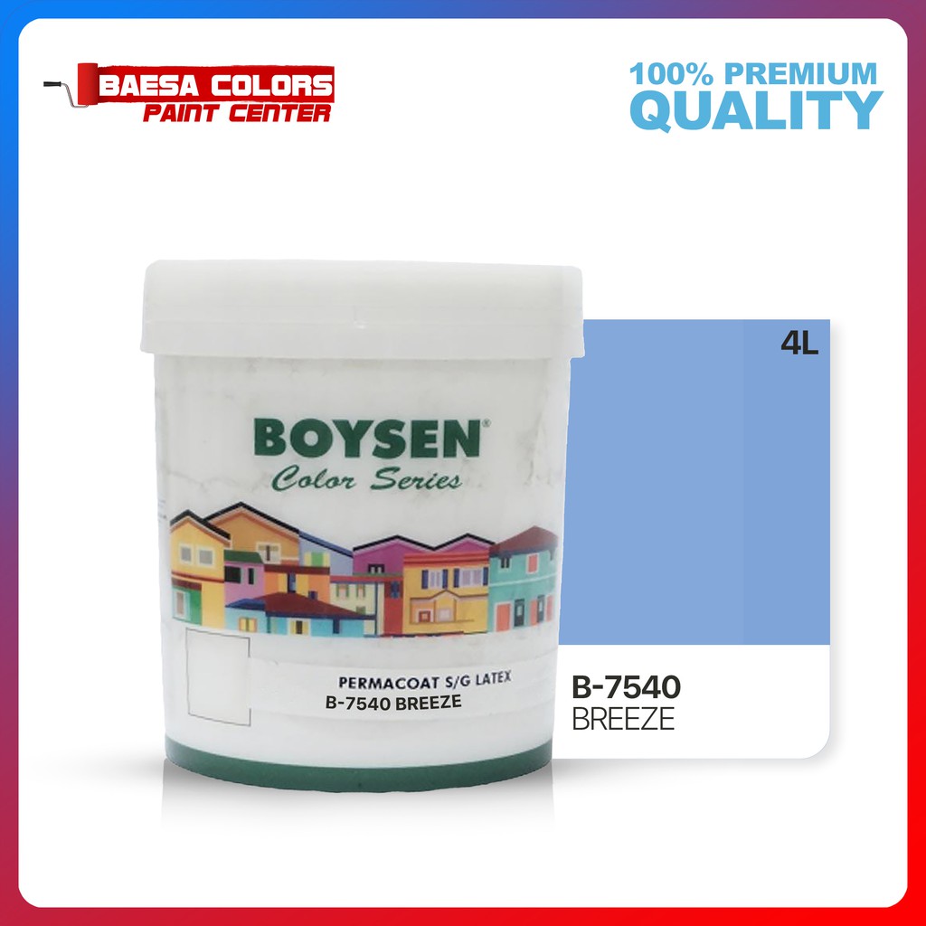 BOYSEN PERMACOAT LATEX PAINT COLOR SERIES BREEZE B7540 4L Shopee