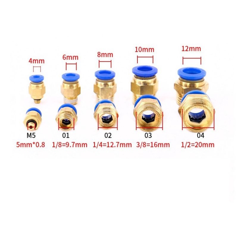 DK COD PC pneumatic fittings push in fittings male Thread quick ...