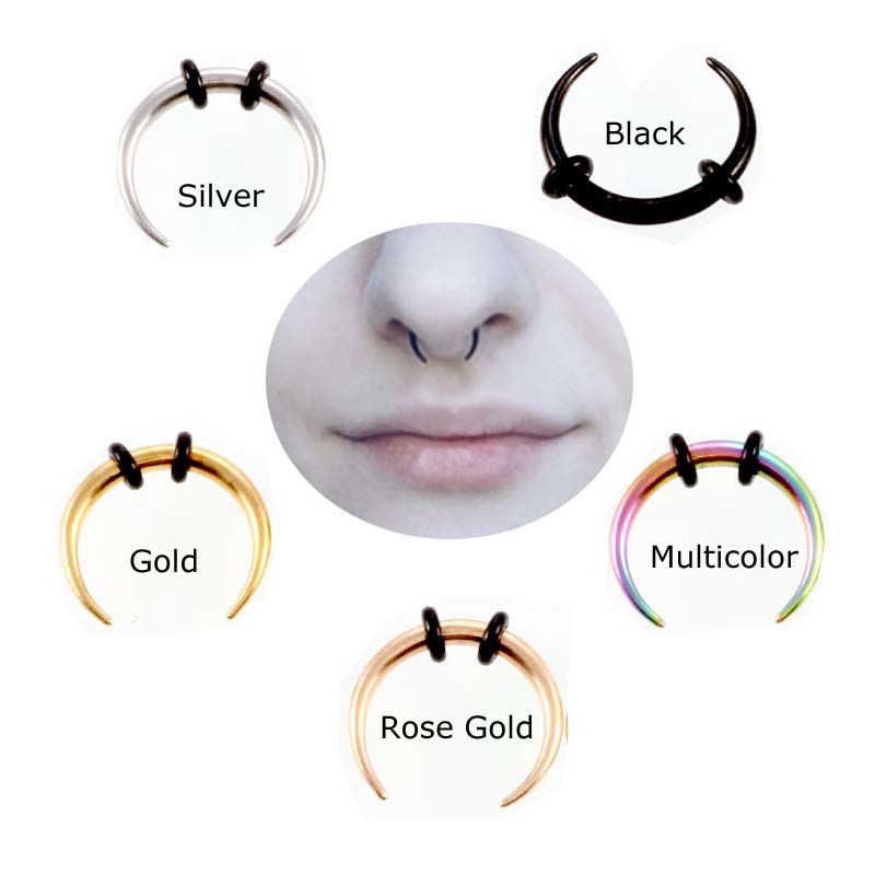 1piece C-shape Stainless Steel Nose Piercing Unisex | Shopee Philippines