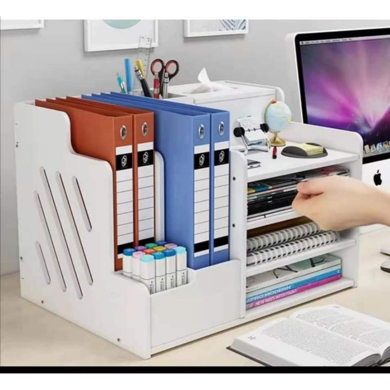 Desktop bookshelf desk file rack student desk tidying rack receiving ...
