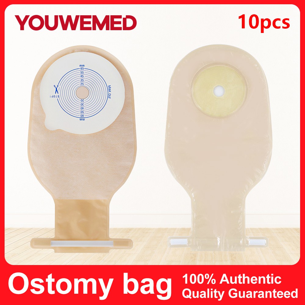 10pcs Ostomy Bag Onepiece Colostomy Bag Eliminate Odor Exhaust Stoma
