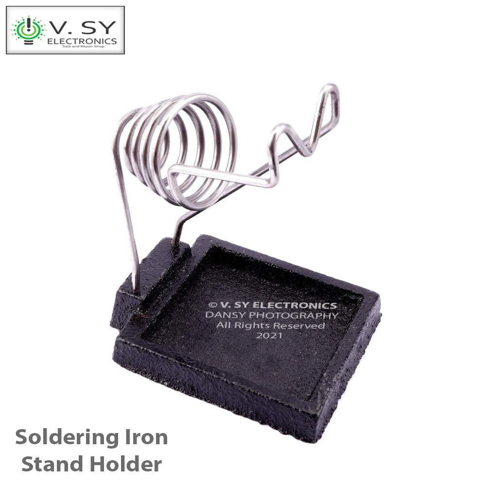 Heavy-Duty Metal Soldering Iron Stand With Sponge Pad – Anti-Slip Base, Sturdy Steel Frame, Works With Most Irons, For Workshop & Electronics Projects
