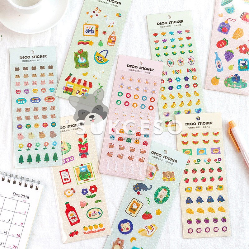 Cute Critters Series Diary Deco Stickers / Unique Cute Transparent ...