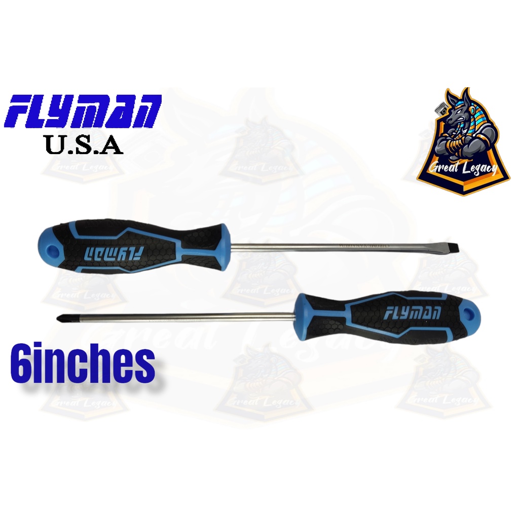 FLYMAN Striking Screwdriver Rubber Handle Sizes 4