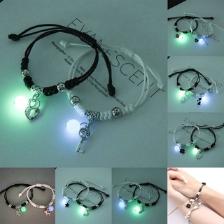 2Pcs Luminous Bracelet For Women Adjustable Fashion Women Men